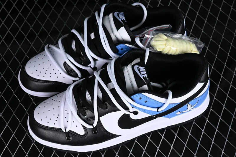 All Categories Nk SB Dunk Series Nk SB Dunk Low Low-top Sneakers Nk Dunk Low Peace Dove Customized version of deconstructed strap casual sneakers DD1391-100